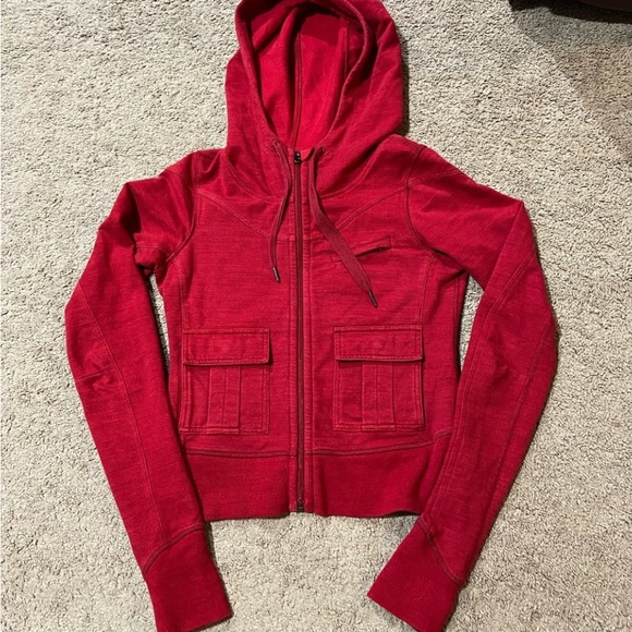 Lululemon Red Hoodie Full Zip
Jacket 5 Pockets No size Tag Small
Size: S - Picture 1 of 9